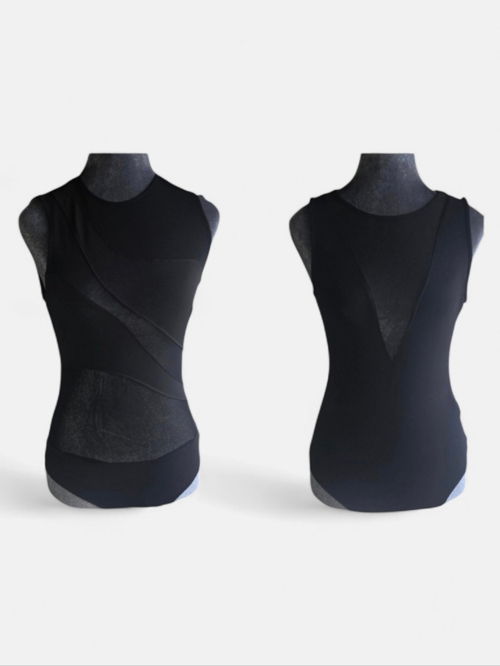 Express/Fashion Nova Black Sleeveless Bodysuit Set Of 2